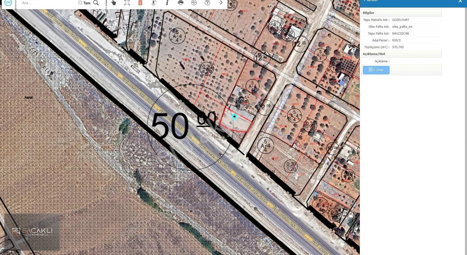 Kadir Saçaklı Emlak'tan Satılık 50m'lik Yola Sıfır 570m² Arsa - Görsel 6