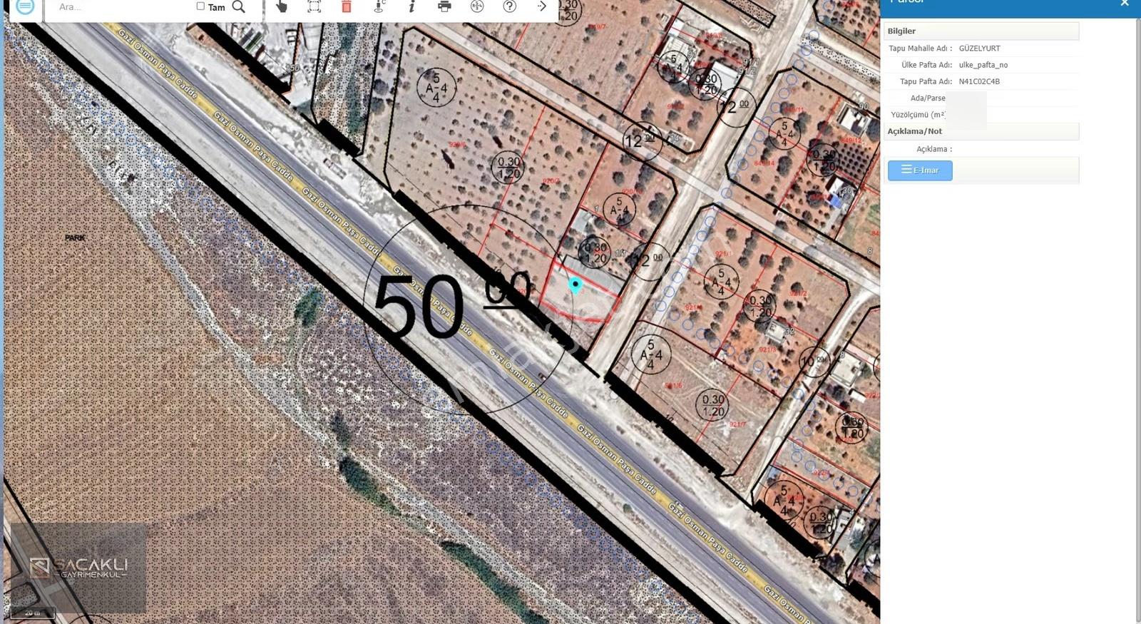 Kadir Saçaklı Emlak'tan Satılık 50m'lik Yola Sıfır 570m² Arsa - Görsel 9