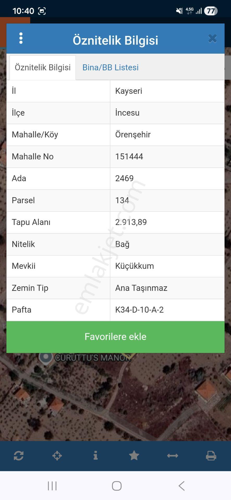 İncesu Örenşehir Küçükkum Mevki Sahibinden Satılık Bağ - Görsel 2