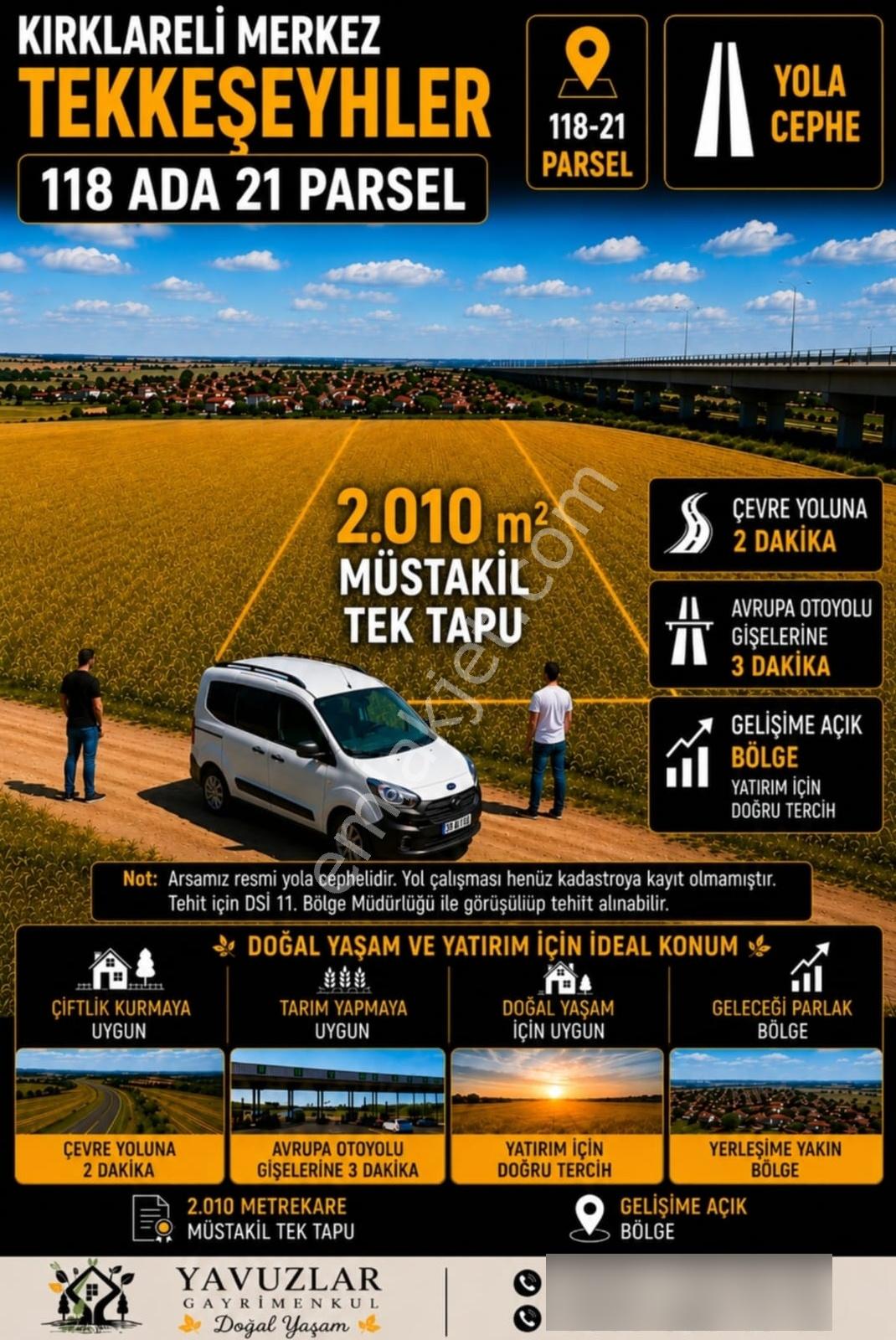 Merkez Tekkeşeyhler'de Duble Yola 2 Dk, Yerleşim Dibi, (acill) - Görsel 17