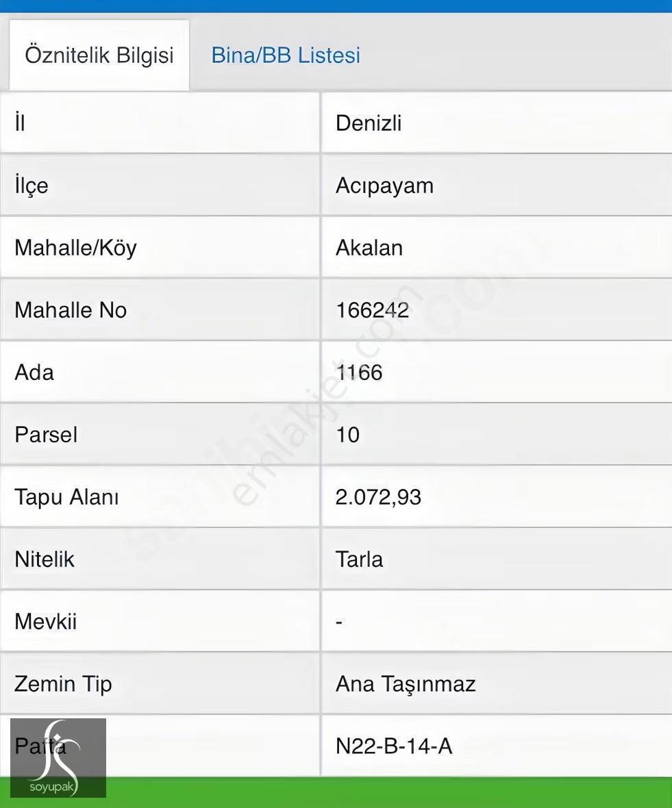Denizli Acıpayam Akalan 1166 Ada 10 Par 2.072m2 Tarla - Görsel 8