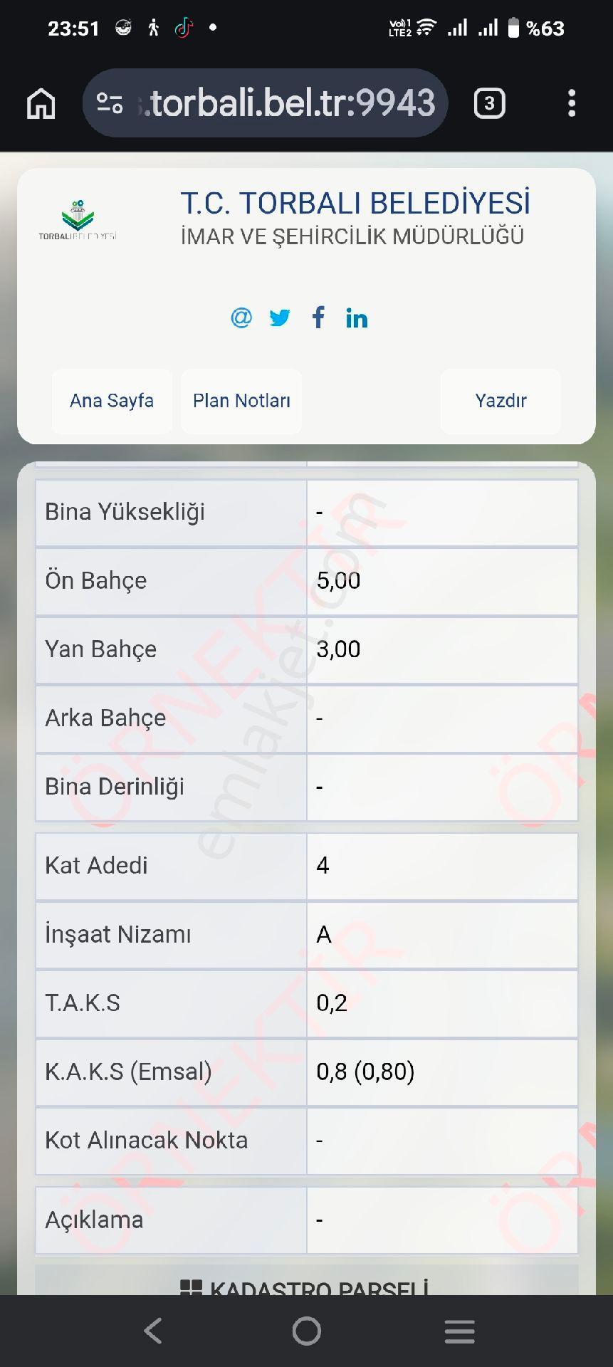Torbalı Ayrancılarda İnönü Mahallesinde Satılık 4 Kat İmarlı Arsa - Görsel 6
