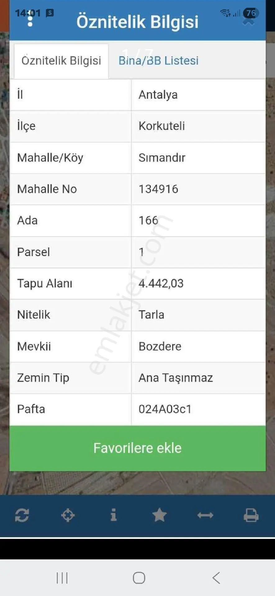 Sahibinden Müstakil Tarla