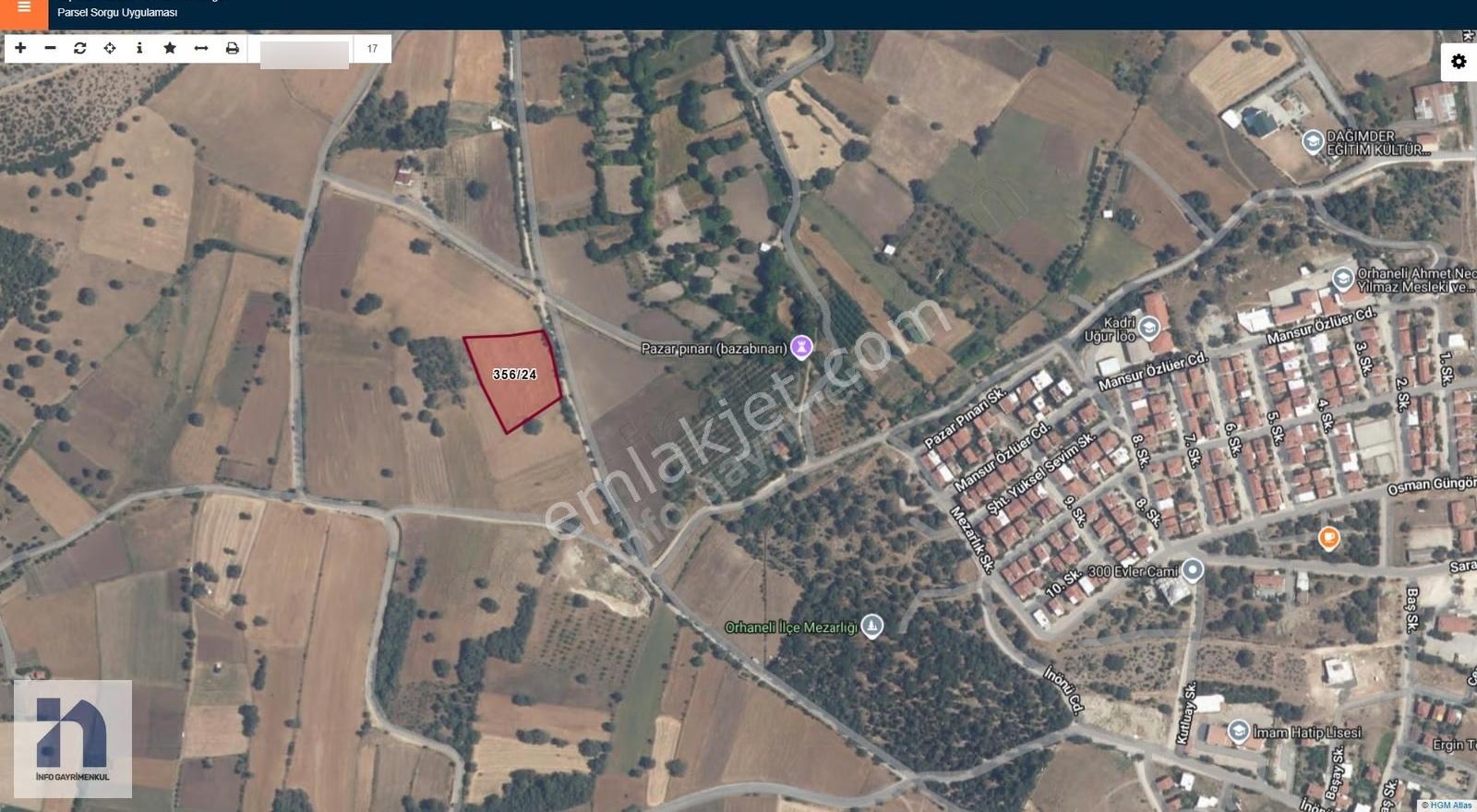 Orhaneli 300 Evler Satılık Yola Cephe Tarla - Görsel 3