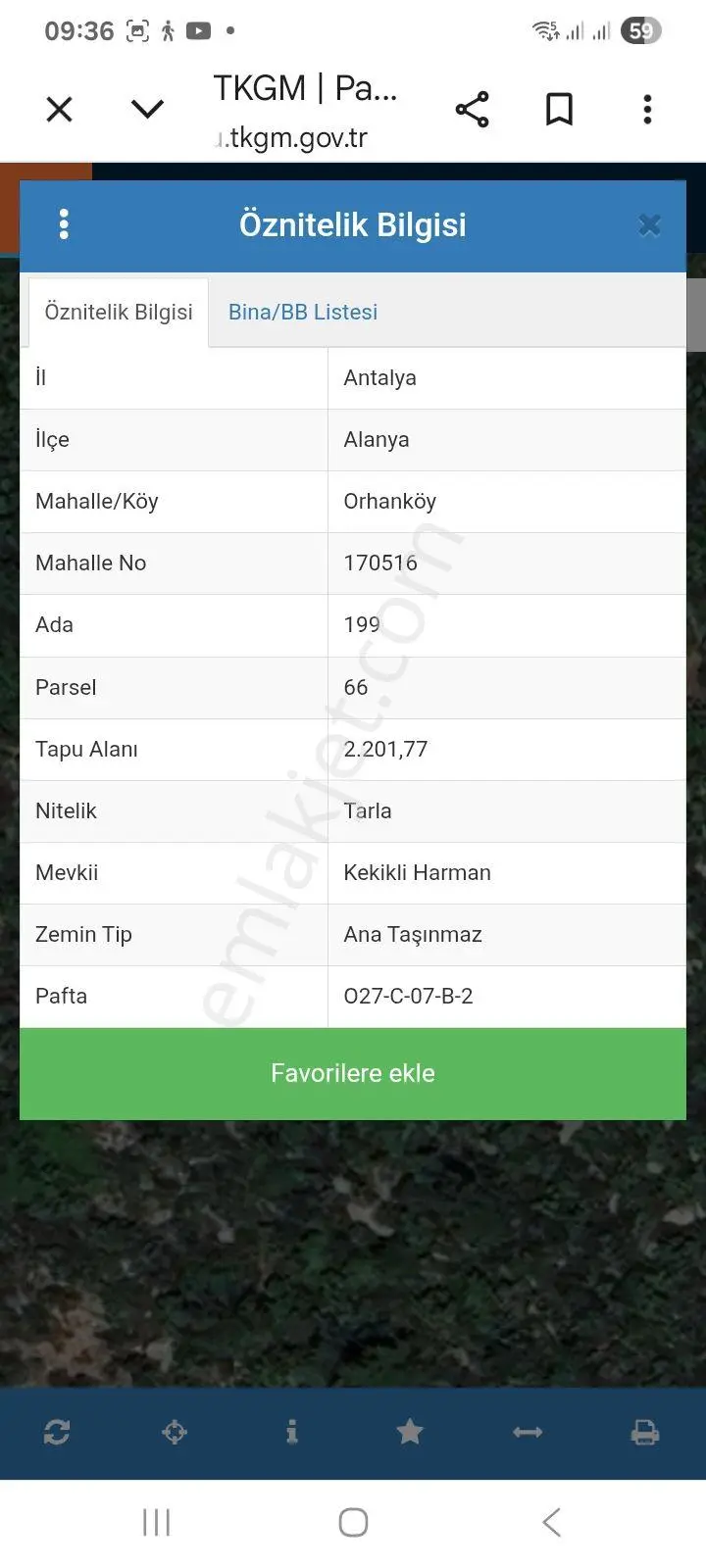 Antalya Alanya Orhan Köyünde Satılık Tarla 2200 M2 - Görsel 2