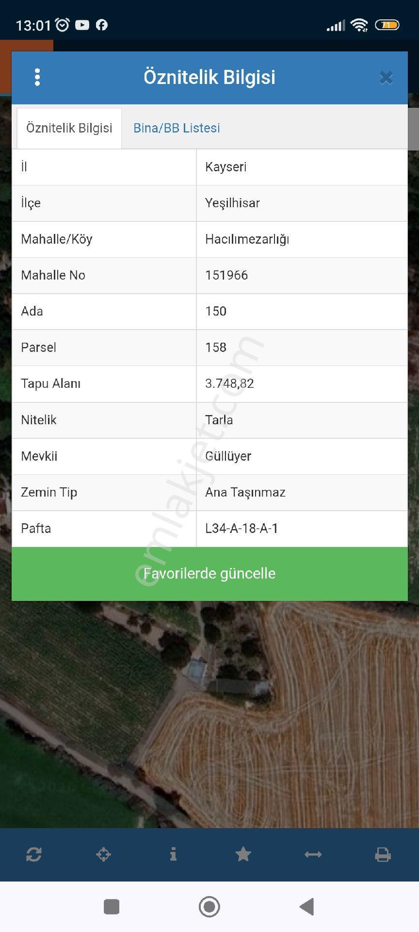 Kaçmaz Emlaktan Yeşilhisarda Satılık Tarla - Görsel 6