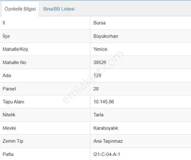 Büyükorhan Yenice Satılık Tek Tapu 10.145m² Arazi - Görsel 3
