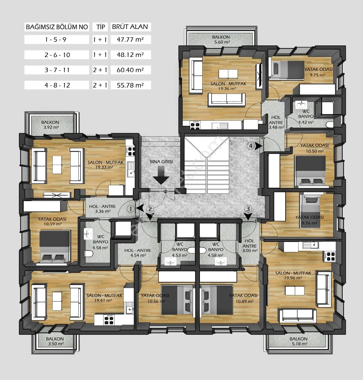 Havuzlu Butik Projede Nakit Veya Taksitli 2+1 Ve 1+1 Daireler - Görsel 5