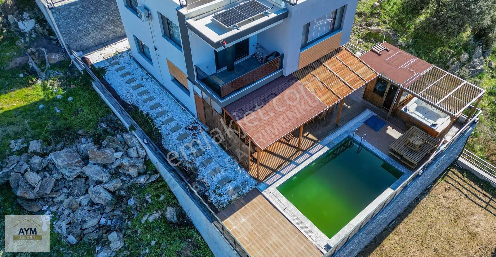 Milas Bodrum Yolu Meşelik'te Eşyalı Havuzlu Donanımlı Villa - Görsel 14