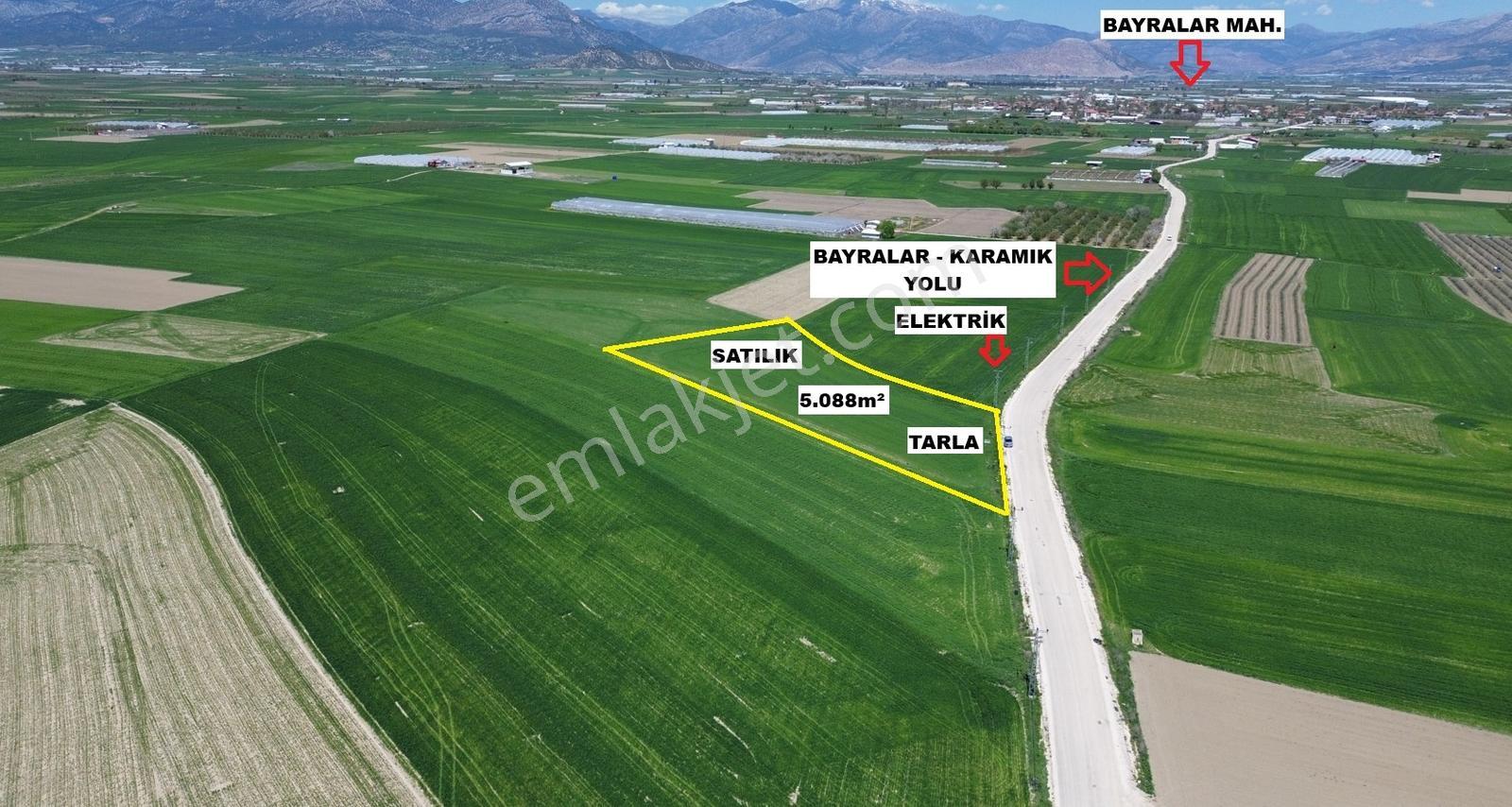 Vıp Gayrimenkul'den Karamık Bayralar Yolu Üzerinde 5088 M2 Tarla - Görsel 2