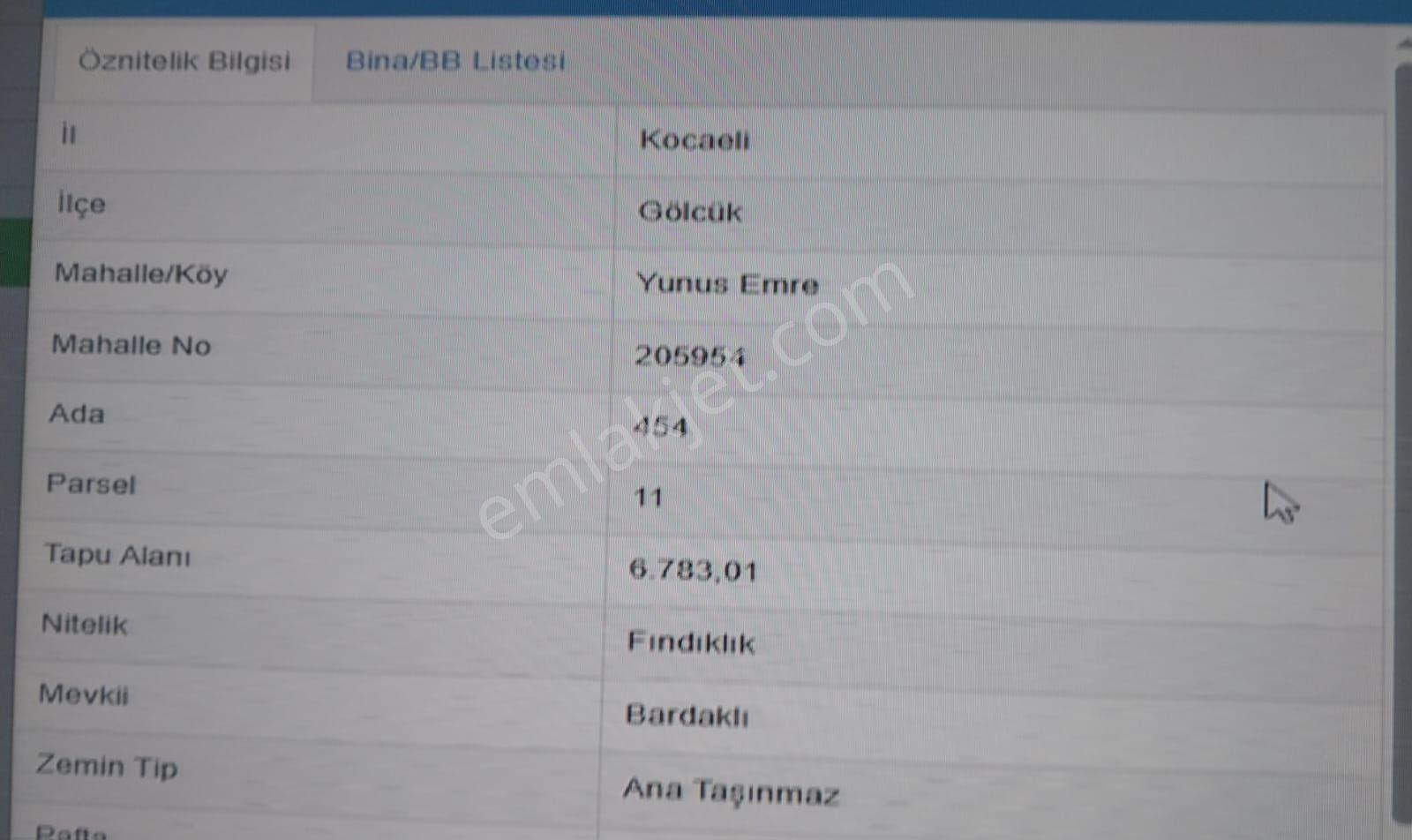 Kocaeli Gölcük Yunus Emre Mahallesi Satılık 6783 M² Fındıklık Arazi - Görsel 2