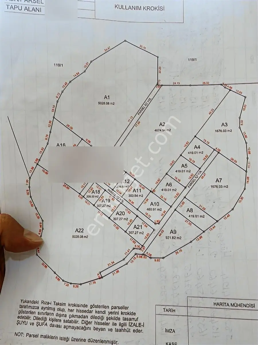 Süleymanlı Gölet Manzaralı 420m2 Satılık Bahçe - Görsel 9