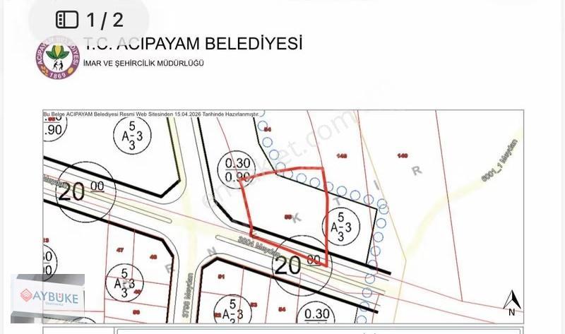 Akalan'da 890 M2 İmar Planı İçinde Arsa