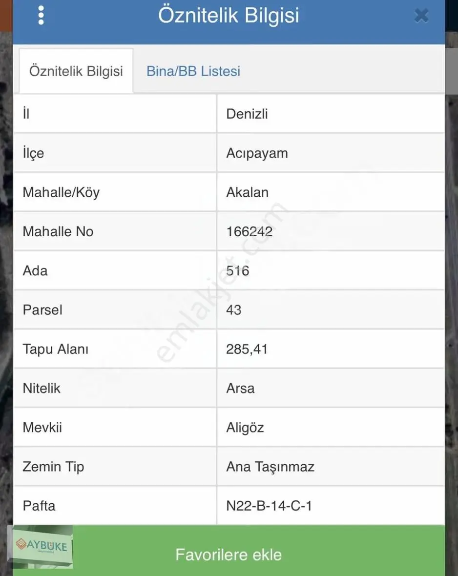 Akalan'da 285 M2 B+3 Arsa