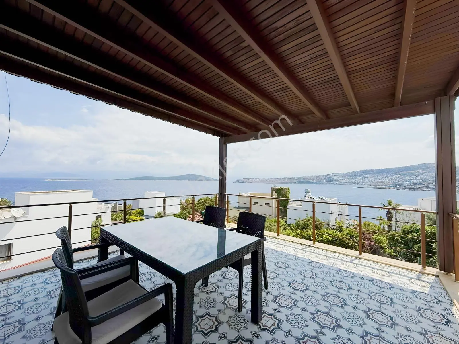 Bodrum Gündoğan Plajlı Sitede Deniz Manzaralı Yazlık