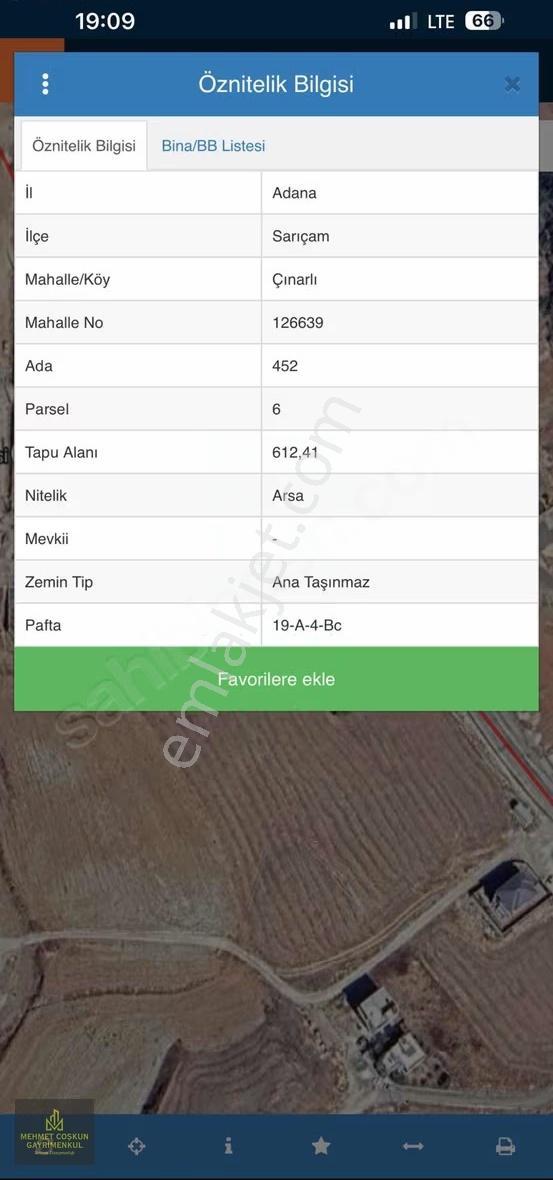 Sarıçam Çınarlıda Tek Tapu Satılık 612 Metrekare Arsa - Görsel 2