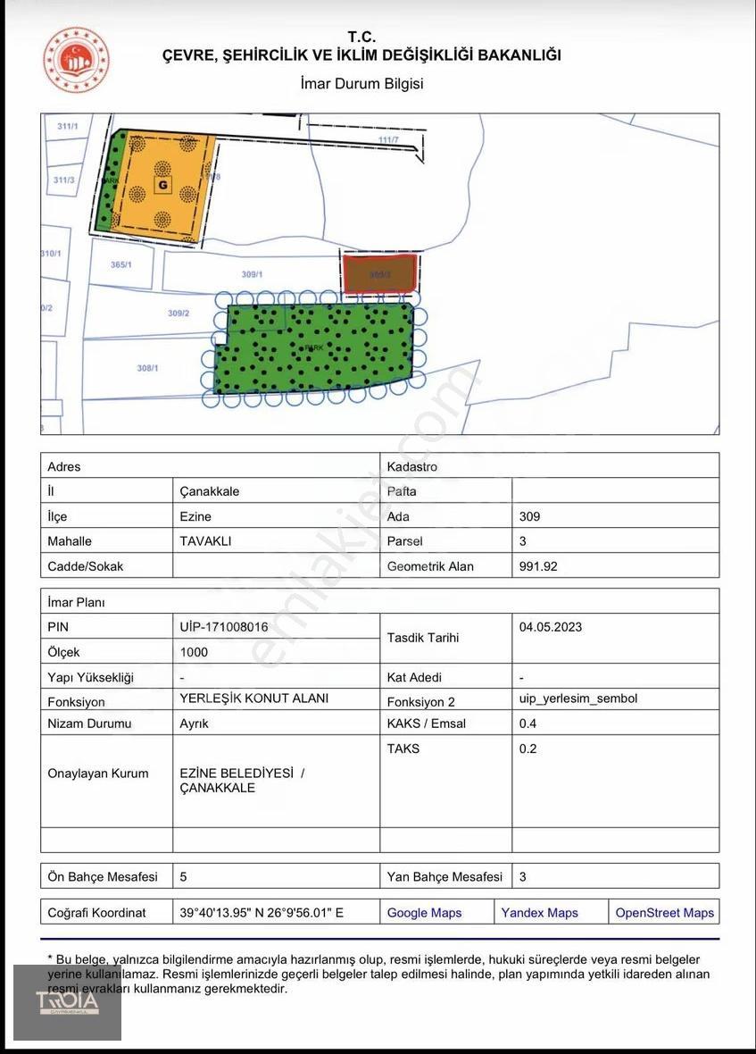 Tavaklıda 991,92 M² Kat İrtifakına Uygun Lüks Villa Arsası - Görsel 12