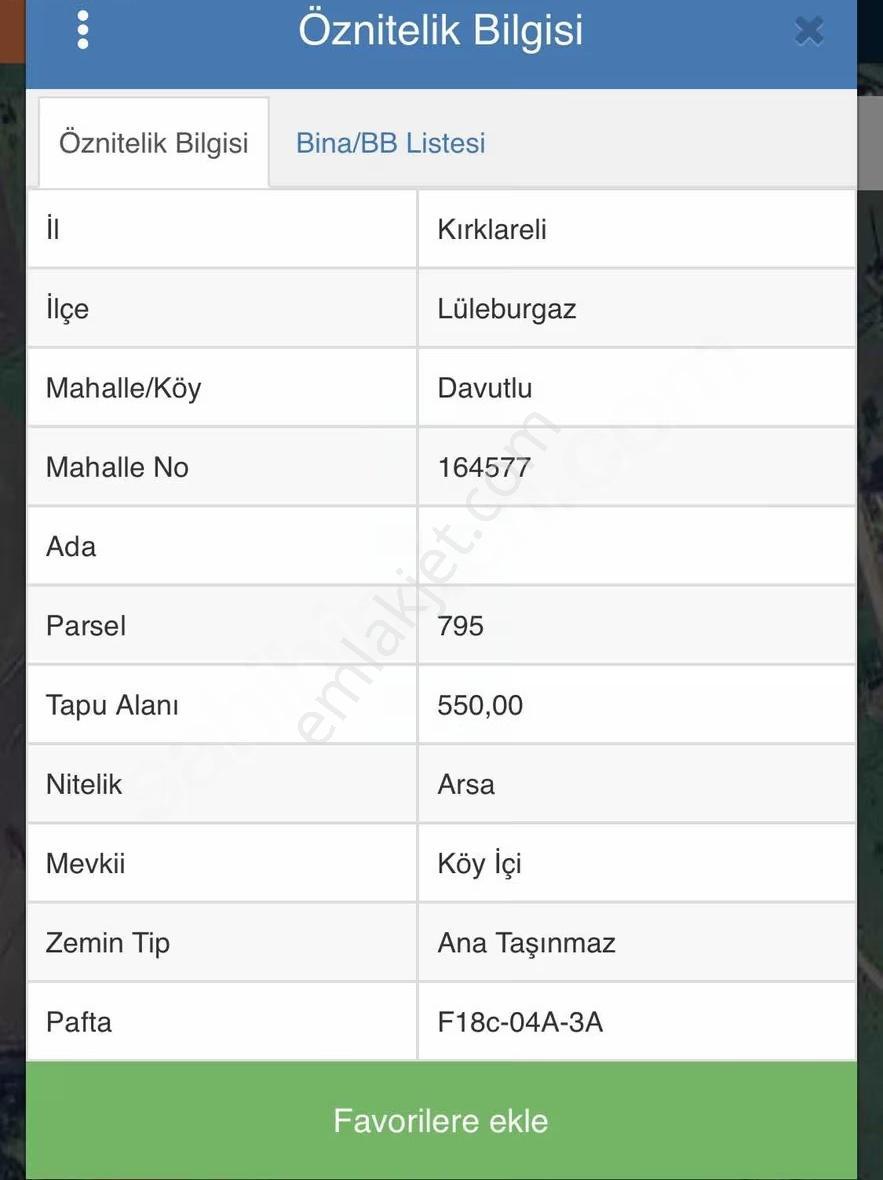 Kırklareli Lüleburgaz Davutlu Satılık Arsa - Görsel 7