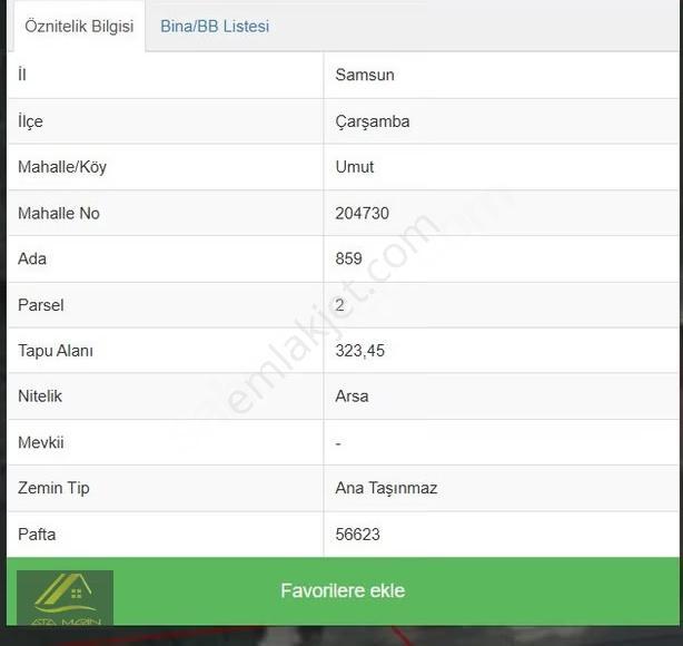 Samsun Çarşamba Umut Mahallesinde Yatırımlık Fırsat Arsa - Görsel 4