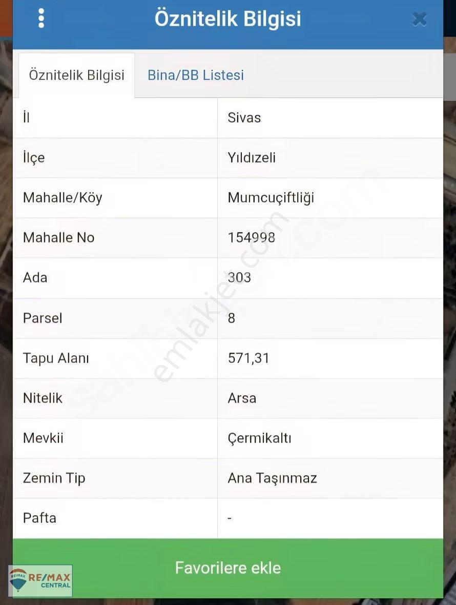 Re/max Central'dan Villa İmarlı Sıcak Çermik Mevki Arsa