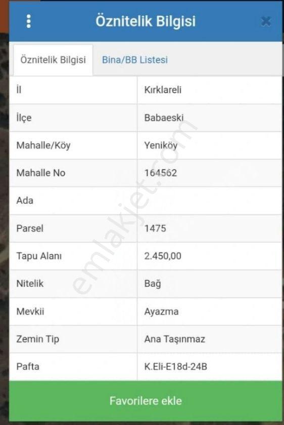Bağ Tapulu Babaeski Yeniköy 2450m2 - Görsel 4