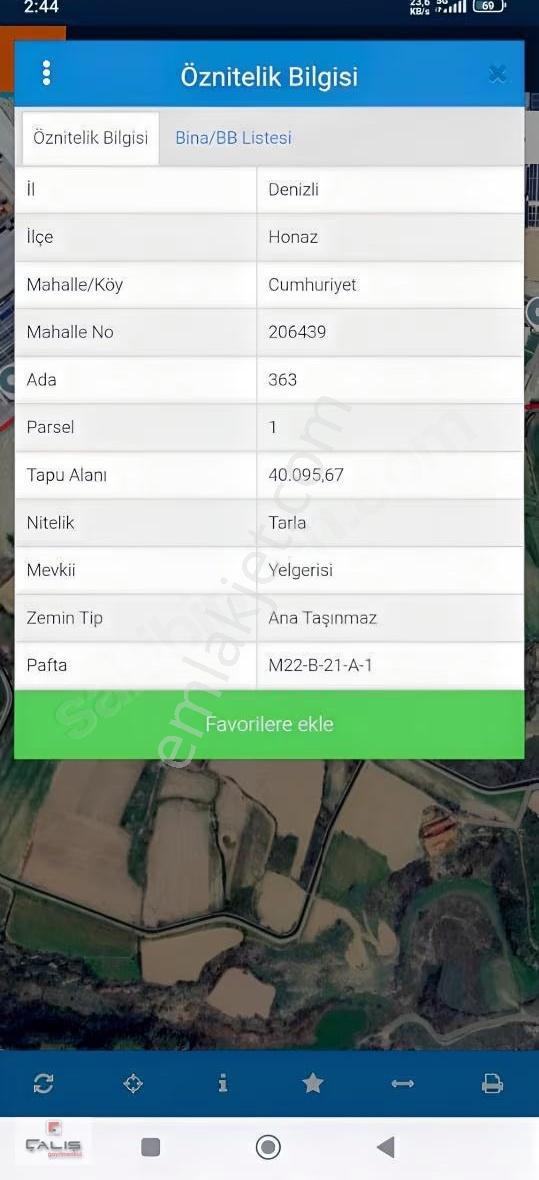 Denizli Honaz Osb 2.bölge İmar Yoluna Cepheli Uygun Fiyata Arsa
