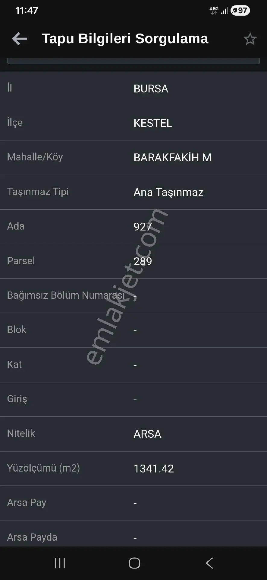 Sahibinden Satılık Yatırımlık 1342 M² Arsa - Görsel 3