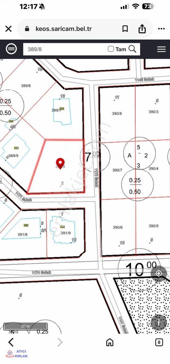 Atıcı Emlaktan 558 M2 Köşe Başı Villalık Arsa