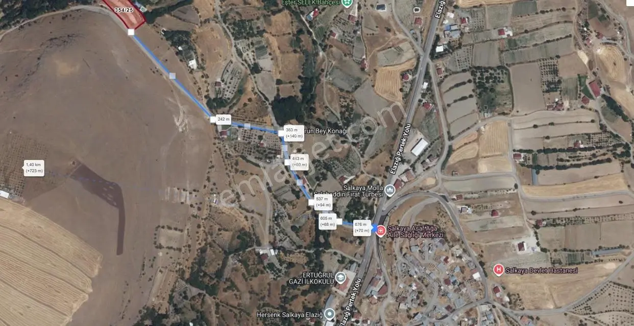 Larimar'dan Pertek Yoluna Yakın 100 M Yol Cepheli 3.171 M2 Arazi - Görsel 4