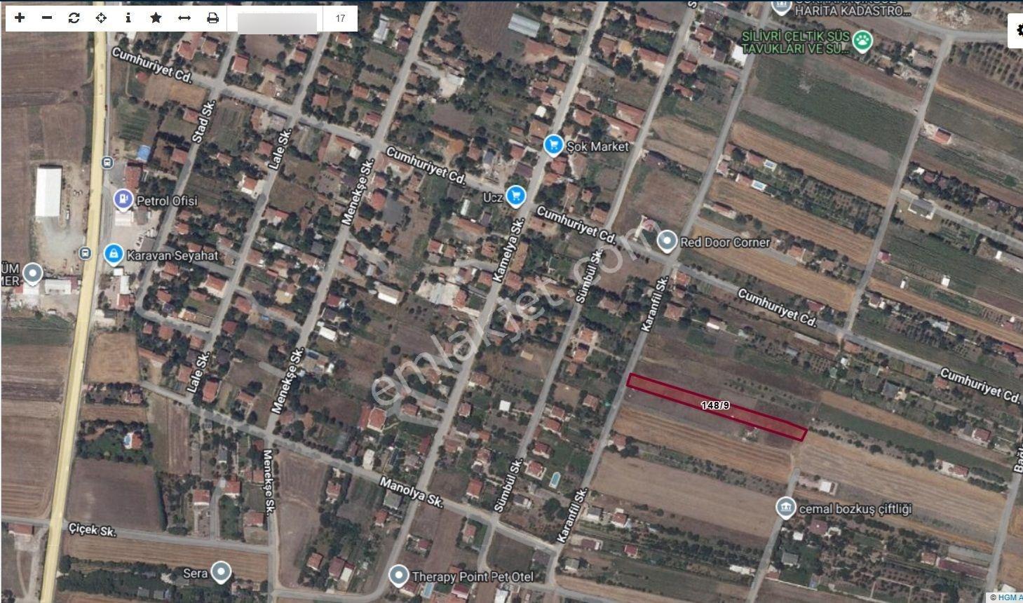 Silivri Çeltik Köy İçinde Etrafı Çevrili Satılık 266m2 Tarla - Görsel 14