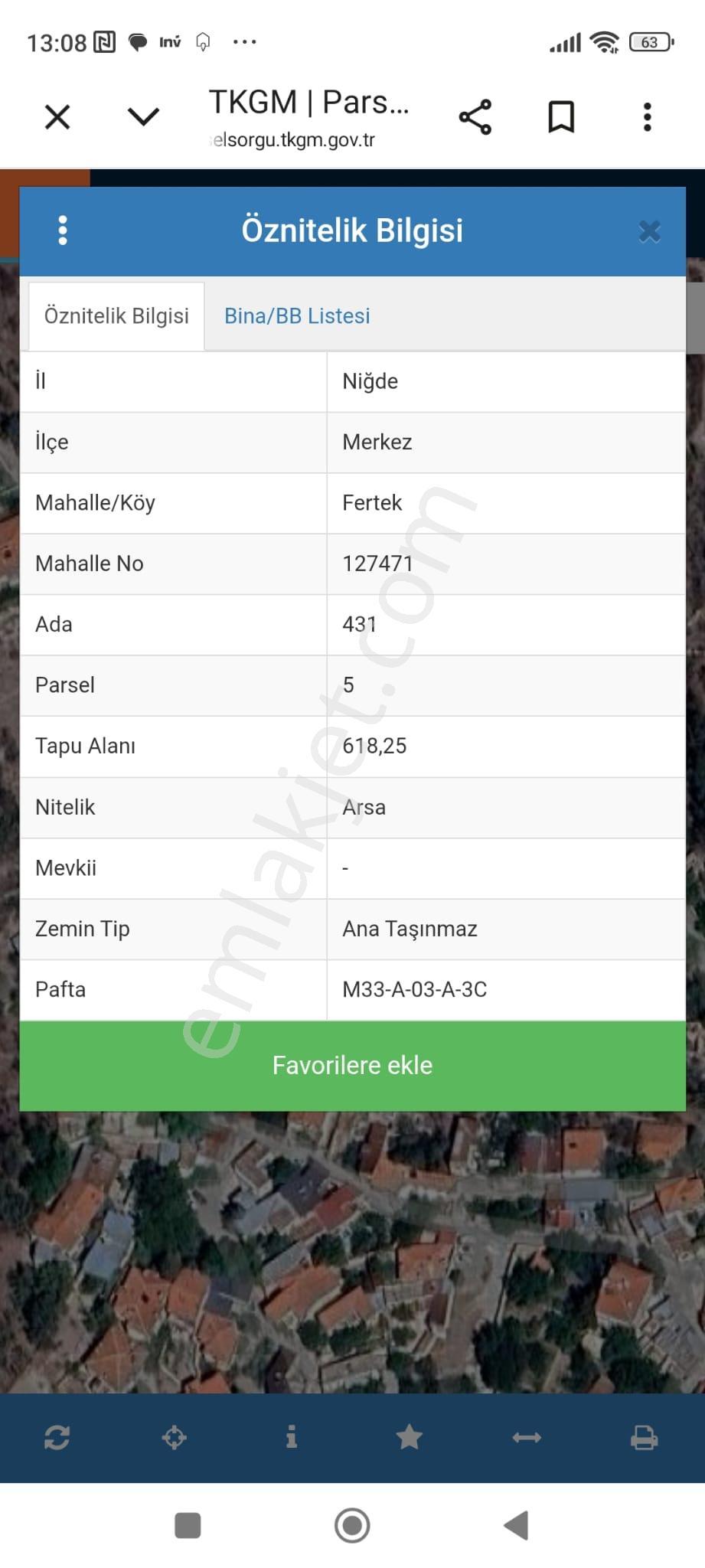 Fertek'te Harika Manzaralı Villalık Yatırımlık Arsa Taks 0.30 Kaks 0.60 Lı Villalık Arsa - Görsel 5