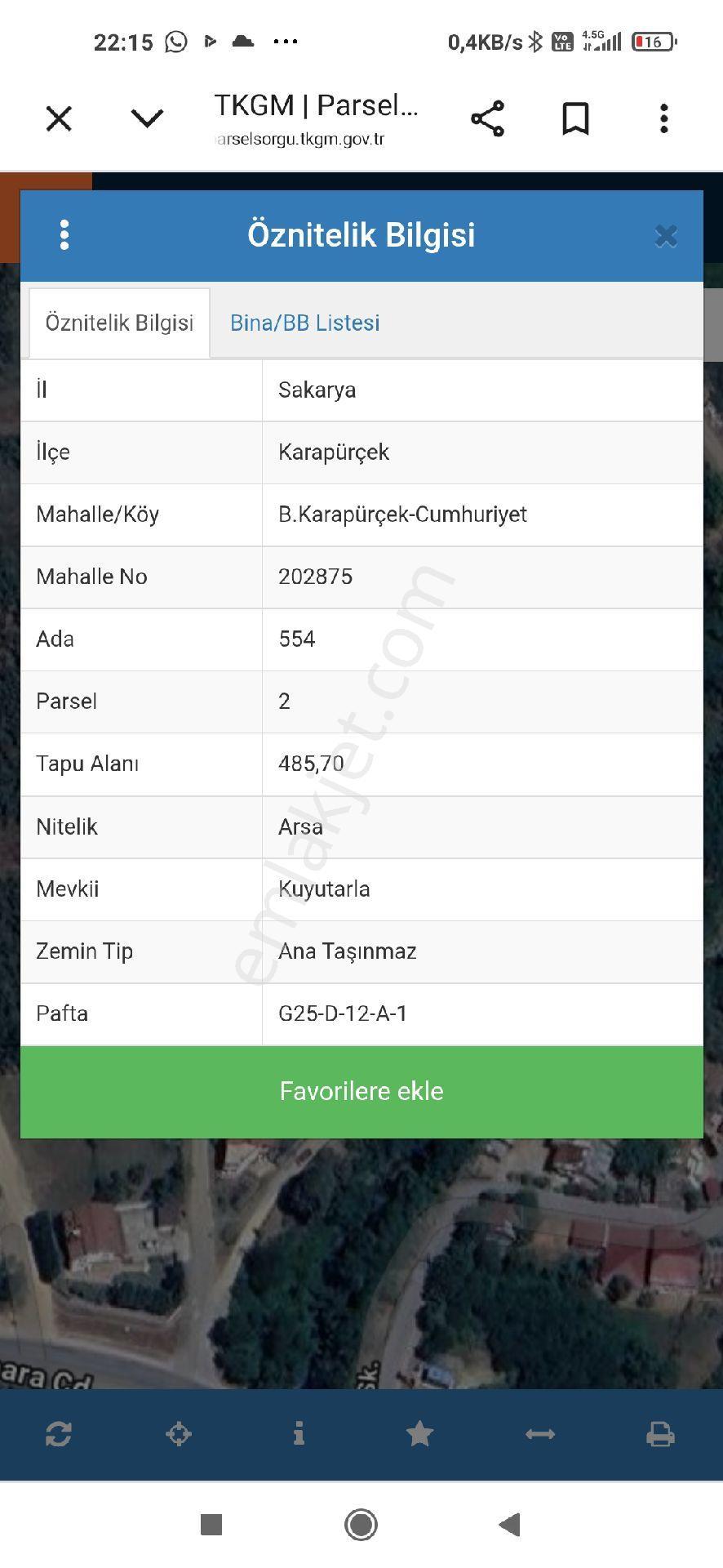Sakarya Karapürçekte Acil Satılik İmarlı Arsa - Görsel 4