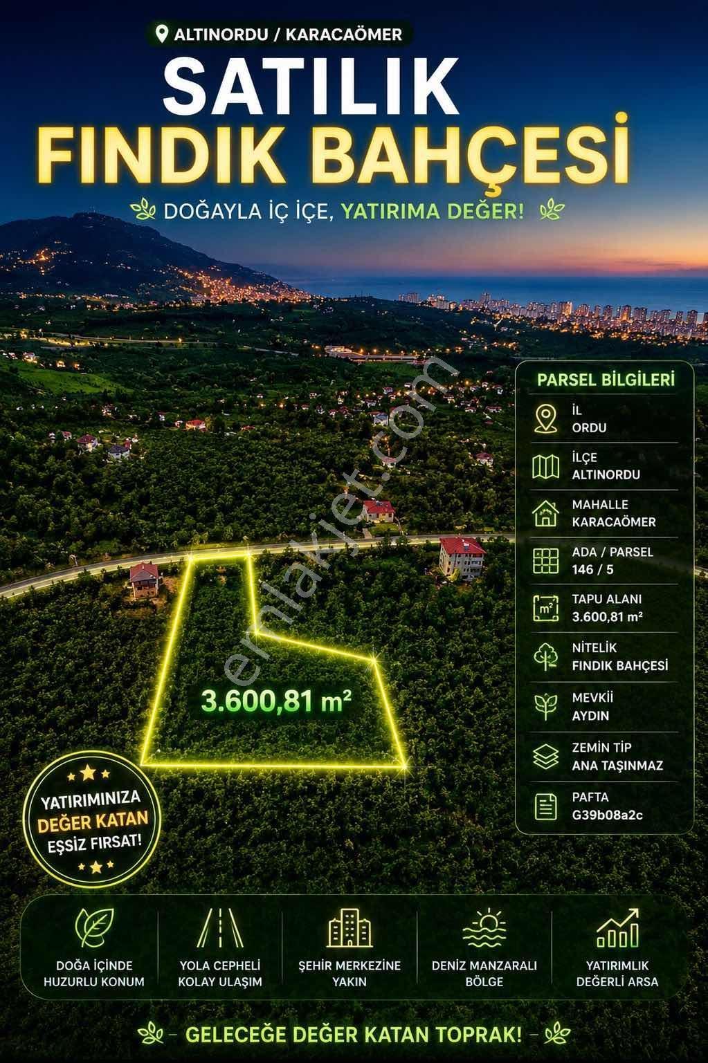 Ordu Karacaömerde Yola Cepheli Yatırımcılara Özel Fırsat Arsa! - Görsel 8