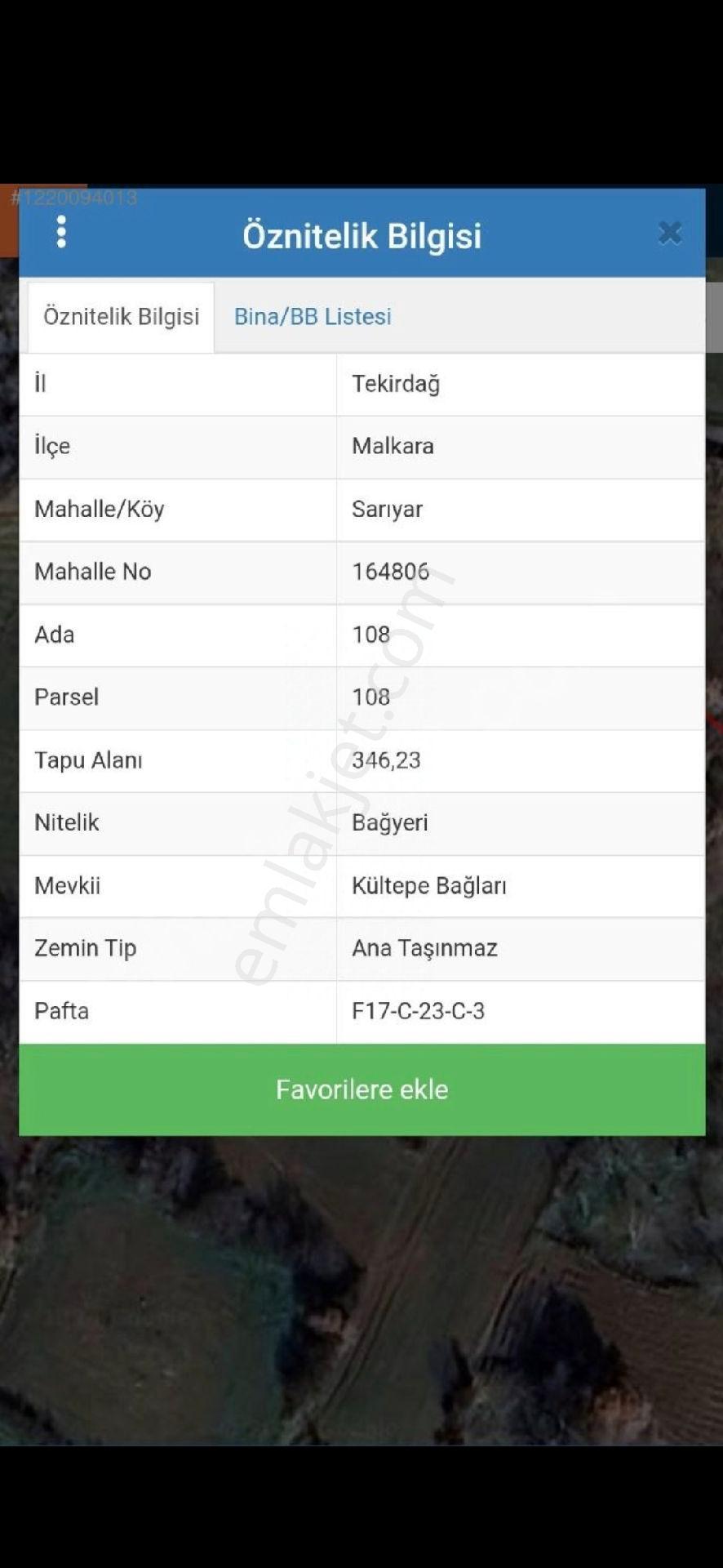 Satılık Bağlık Yolu Vardır