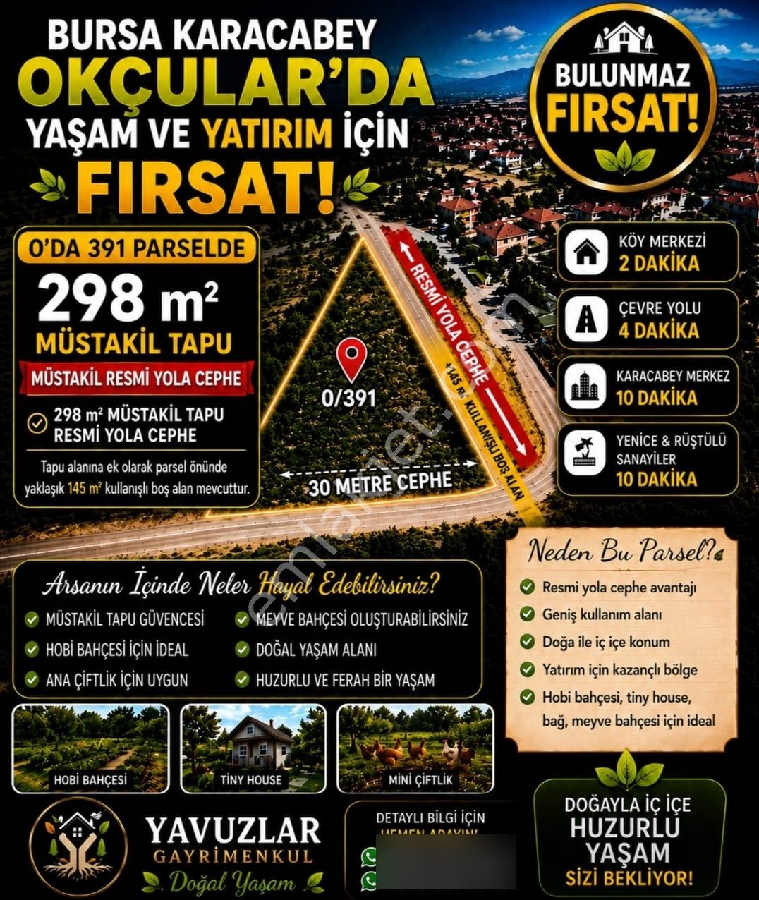 Karacabey Okçular,da Resmi Yola Cephe Otoyola 5 Dk Müstakil Tapu - Görsel 9
