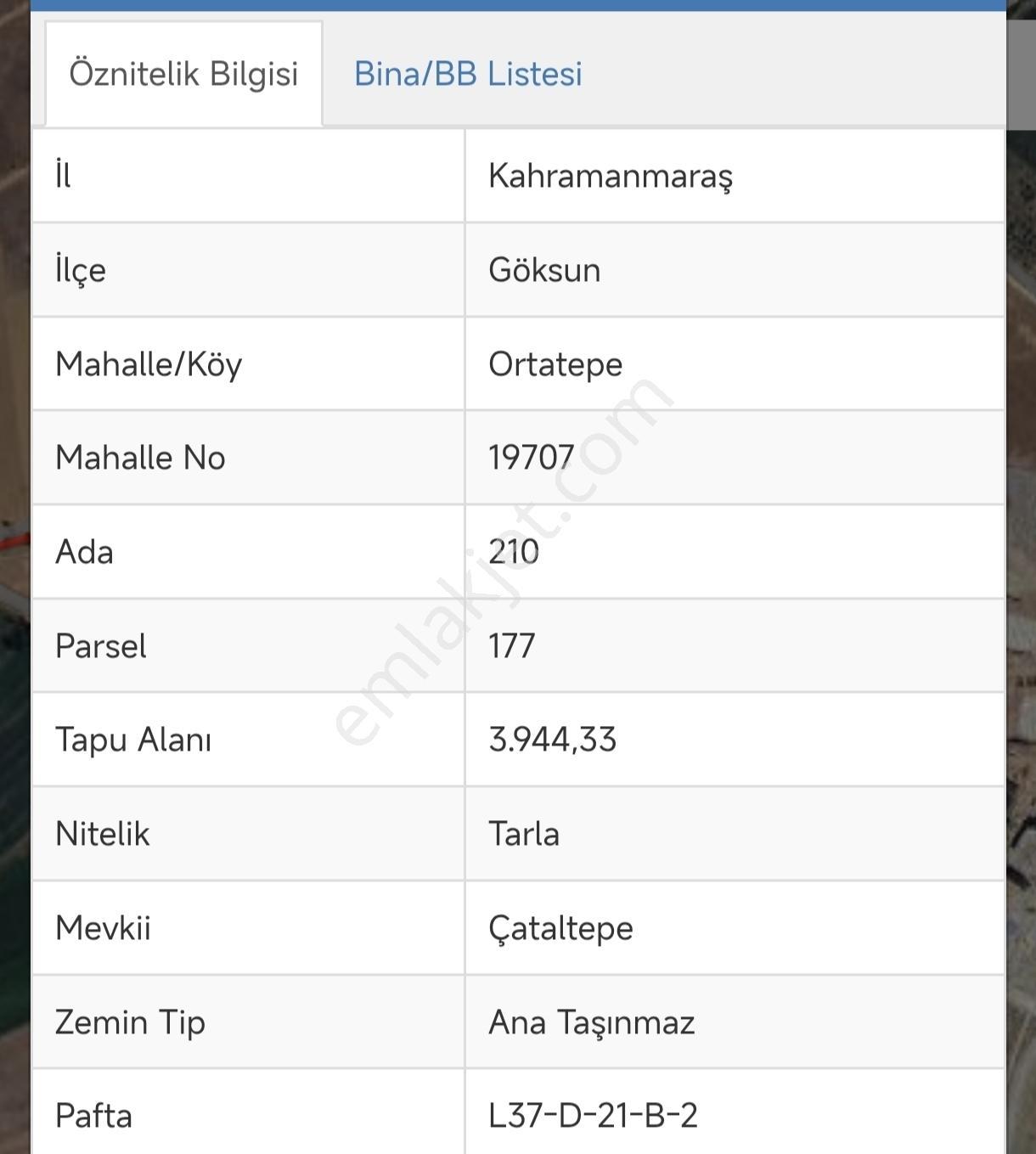 Tok Emlaktan Göksun Toki Yakınında Satılık Arazi - Görsel 2