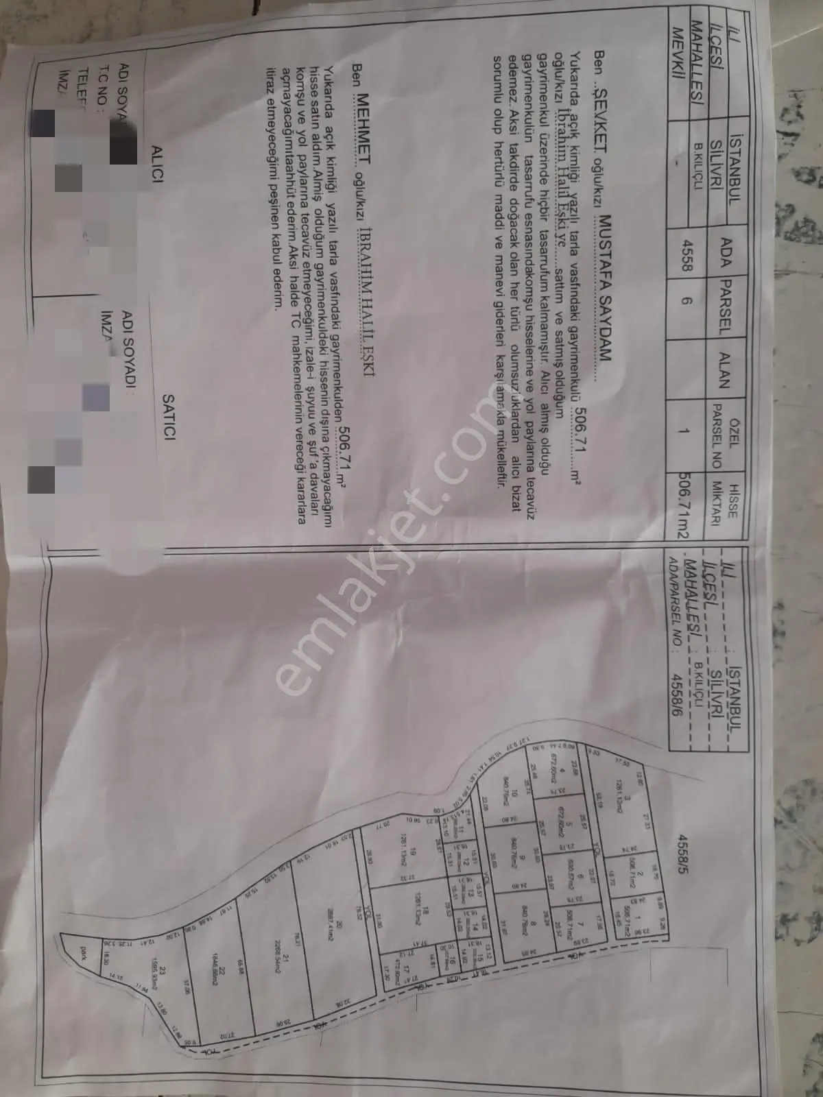 Acil Satılık Silivri Büyükkılıçla Da Satılık 506 M² Hisseli Arsa - Görsel 2