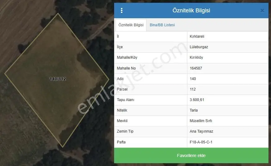 Satılık Lüleburgaz Kırıkköy'de 3600 M² Tek Tapu - Görsel 4