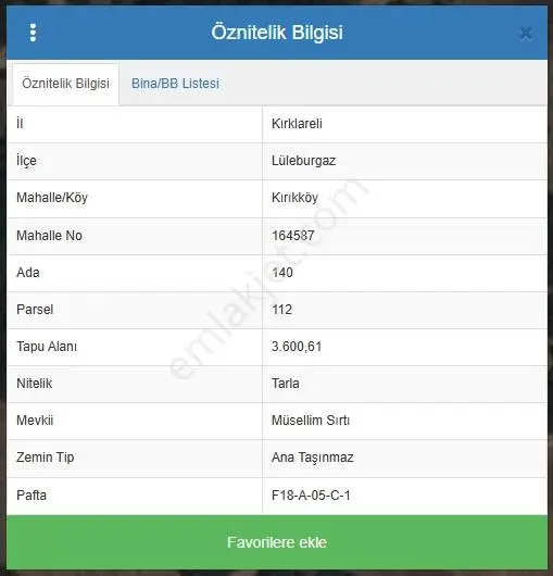 Satılık Lüleburgaz Kırıkköy'de 3600 M² Tek Tapu - Görsel 3