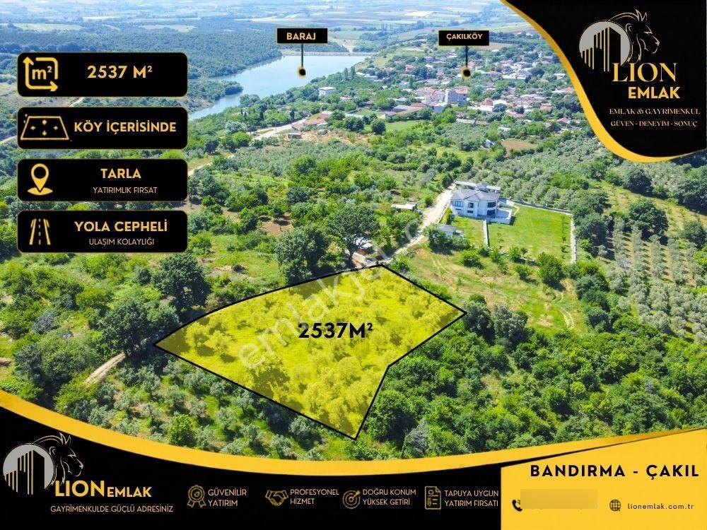 Lıon Emlak'tan Bandırma Çakılköy Mahallesi'nde Yola Cepheli Satılık Arazi