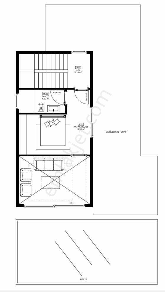 Konal Gayrimenkul | Havuzlu Lüx Loft Villa - Görsel 4