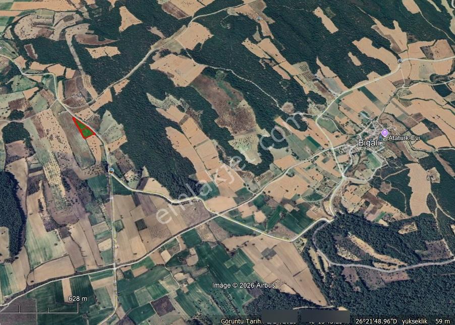 Çanakkale Eceabat Bigalı'da Denize Yakın Asfalta Cepheli Kupon Cevizlik - Görsel 14