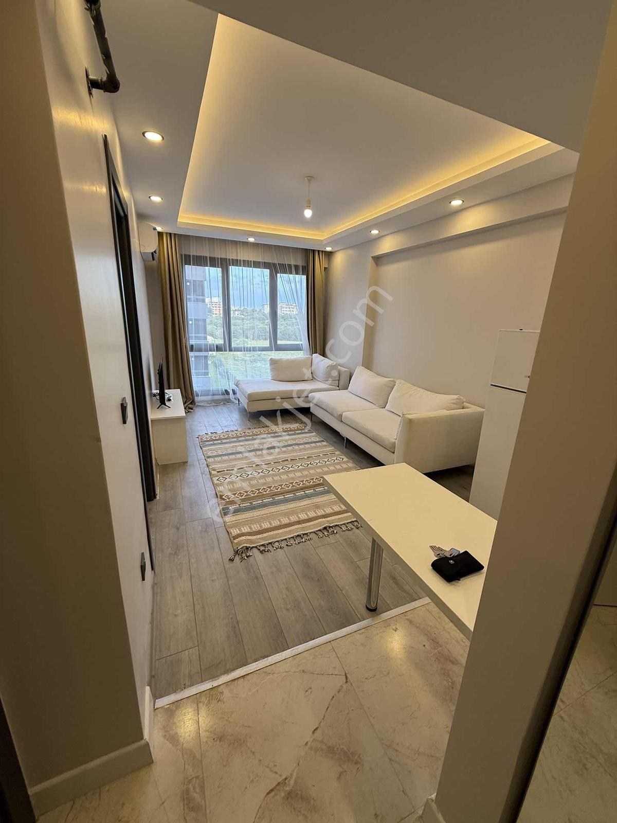 Onay 'dan Çerkezköy Tepe 'de Klima Havuz Eşyalı Modern 1+1 Daire - Görsel 16