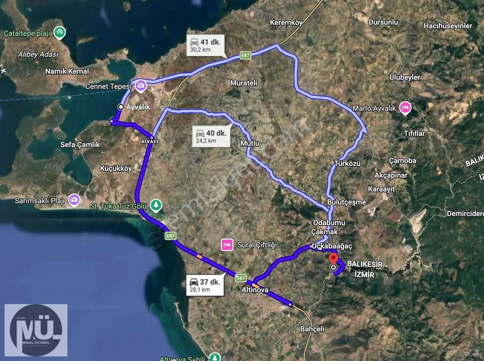Ayvalık'ta Yüksek Konum Deniz Manzaralı 37.595 M2 Satılık Arazi - Görsel 11