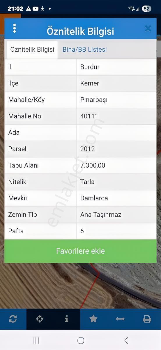 Kemer Pınarbaşın Da Akören Çallıca Asfalt Yoluna Cepeli 7300 M2 - Görsel 6