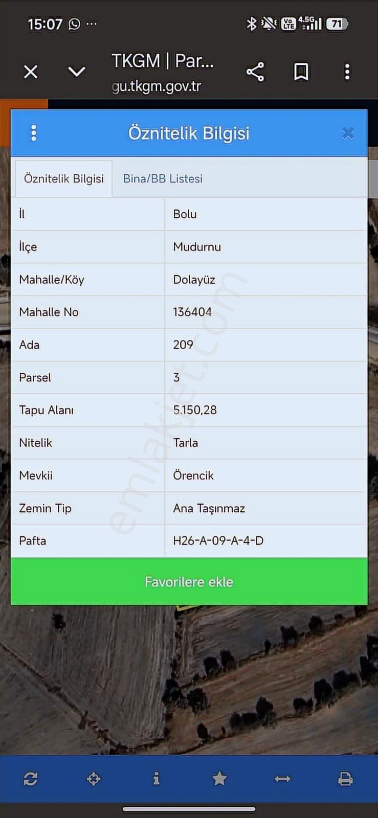 Mudurnu Dolayüzde Ana Yola Cephe Çiftlik Evi Yapmaya Uygun Arazi - Görsel 2