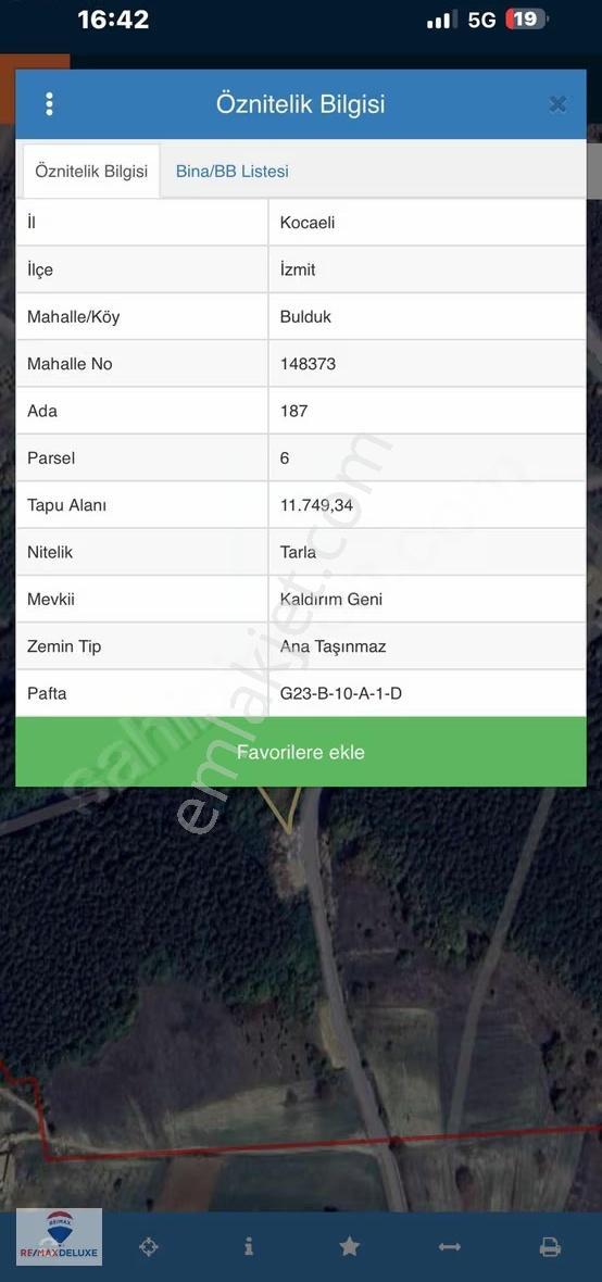 İzmit Bulduk Mahallesi Satılık Tek Parsel - Görsel 2