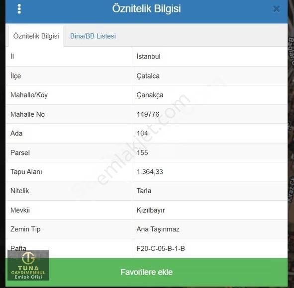 Çatalca Çanakça Tek Tapu 1364m2 Arazi - Görsel 4