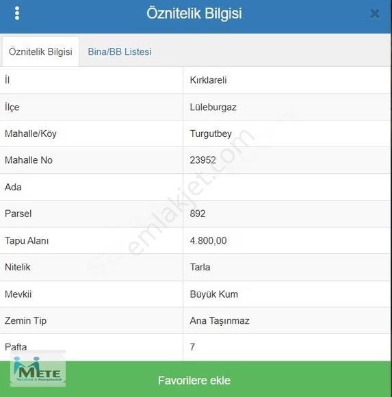 Lüleburgaz Turgutbey'de Satılık 4800 M² Tarla - Görsel 6