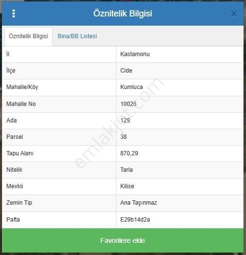 Kastamonu Cide Kumluca Mahallesinde 870.29m2 Satılık Kupon Arsa - Görsel 2